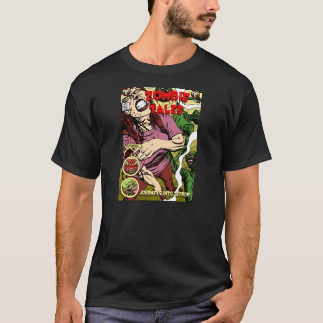 T-tröja för Zombiesagatecknad Tee Shirt (Framsida)