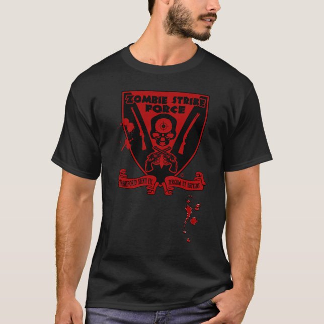 T-tröja för Zombiestrejkastyrka T-shirt (Framsida)