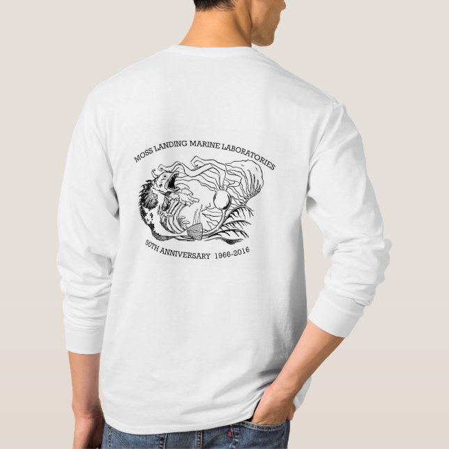 T-tröja (manar): långärmad Lingcod/Kelp 50th Tee Shirt (Baksida)