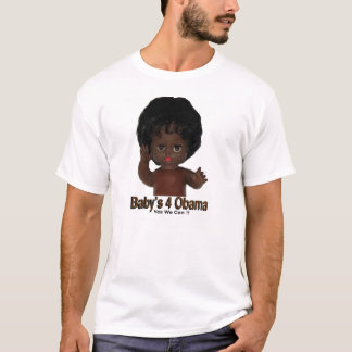 T-tröja med baby 4 Obama ja kan VI Tee Shirt