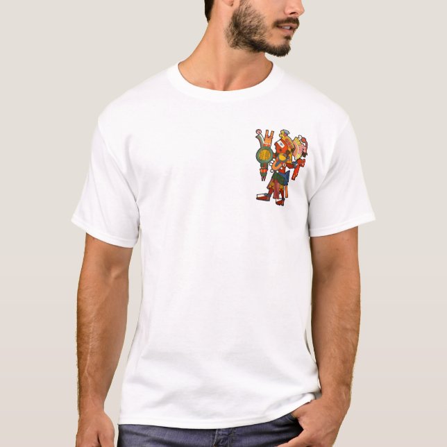 T-tröja med den indiska Mayan krigare T-shirt (Framsida)