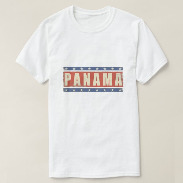 T-tröja med det kalla Panama flaggatrycket Tee (Design framsida)