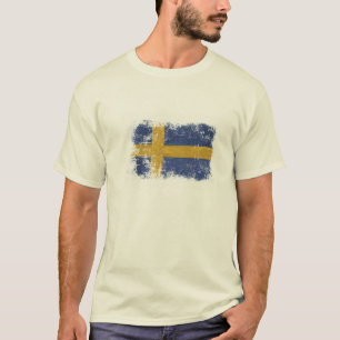 T-tröja med ha på sig ut svenskflagga t shirt
