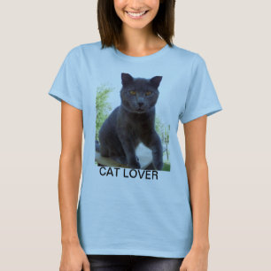 T-tröja med KATTÄLSKARE på framdelen T-shirt