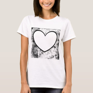 T-tröja mellanlägg för hjärtaShapefoto T-shirt