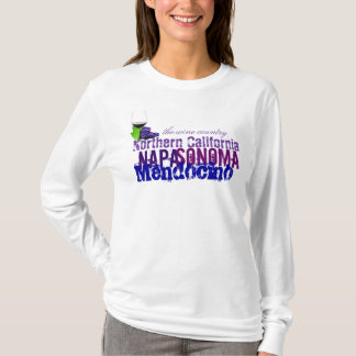 T-tröja nordliga Kalifornien Napa Sonoma Mendocino Tee Shirt