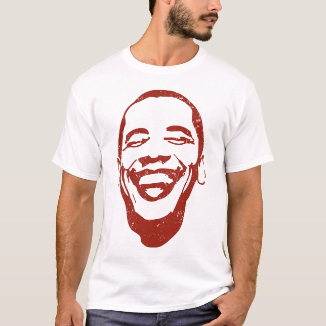 T-tröja Obama "för smittsamt leende" Tröja (Framsida)