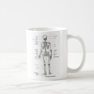 T-TRÖJA OCH GÅVOR FÖR ANATOMI SKELETT- KAFFEMUGG