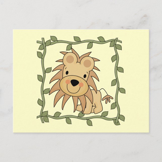 T-tröja och gåvor för baby lejona vykort (Framsida)