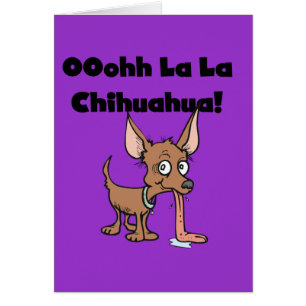 T-tröja och gåvor för Chihuahua för Oohhh LaLa Hälsningskort