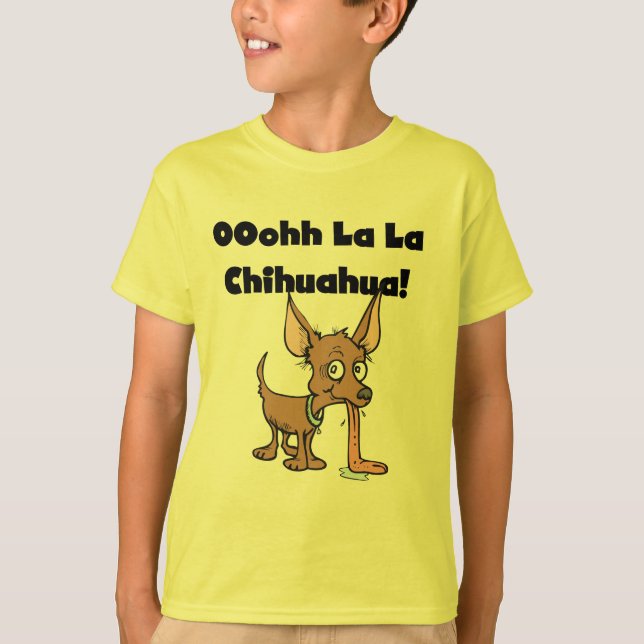 T-tröja och gåvor för Chihuahua för Oohhh LaLa T-shirt (Framsida)