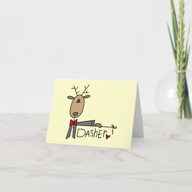 T-tröja och gåvor för Dasher renjul Helgkort (Framsida)