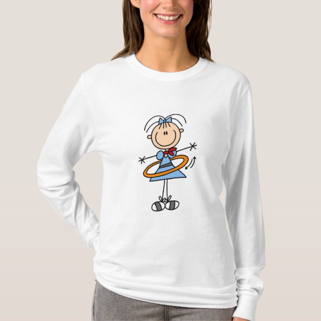 T-tröja och gåvor för Hula ringstick figur Tee (Framsida)