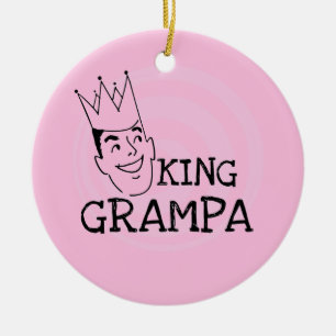 T-tröja och gåvor för kung Grampa Julgransprydnad Keramik
