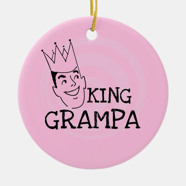 T-tröja och gåvor för kung Grampa Julgransprydnad Keramik (Framsidan)