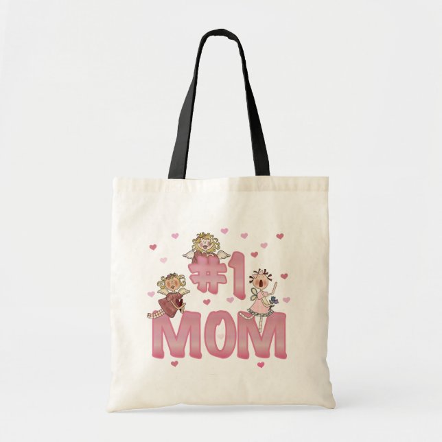 T-tröja och gåvor för mamma #1 tygkasse (Framsidan)