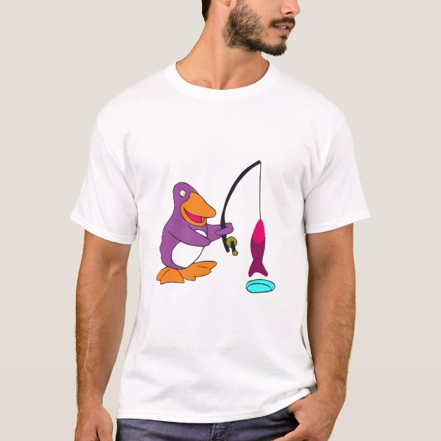 T-tröja och gåvor för pingvinisfiske t shirt (Framsida)