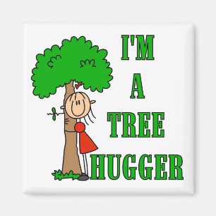T-tröja och gåvor för stick figur tree hugger magnet