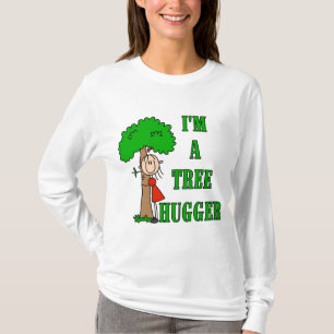 T-tröja och gåvor för stick figur tree hugger tee shirt