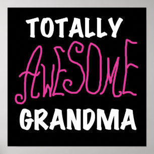 T-tröja och gåvor för totalt enorm mormor rosa poster