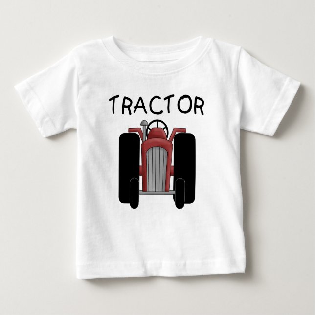 T-tröja och gåvor för TRAKTOR röda T-shirt (Framsida)