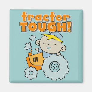 T-tröja och gåvor för traktor tuffa magnet