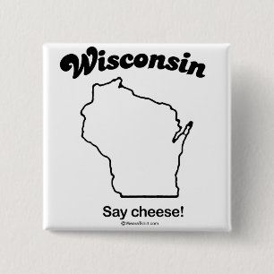 T-tröja och Gea WISCONSIN "WISCONSIN för STATLIG Knapp