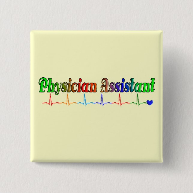 T-tröja och mer för läkareassistentgåvor knapp (Framsida)