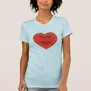 T-tröja - öva hjärta t shirt