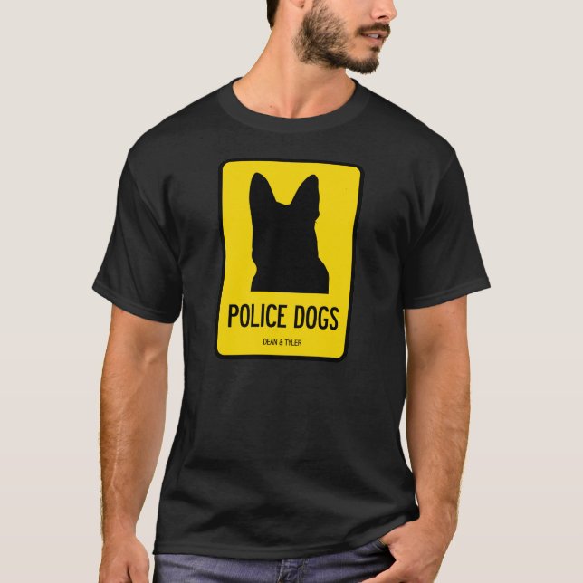 T-tröja "polis förföljer" 2-Sided Tee Shirt (Framsida)