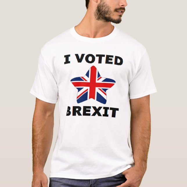 T-tröja röstade jag Brexit T Shirt (Framsida)