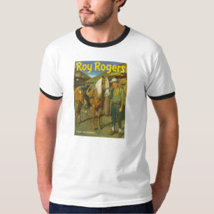 T-tröja ROY ROGERS & hans häst startar tecknaden T-shirt