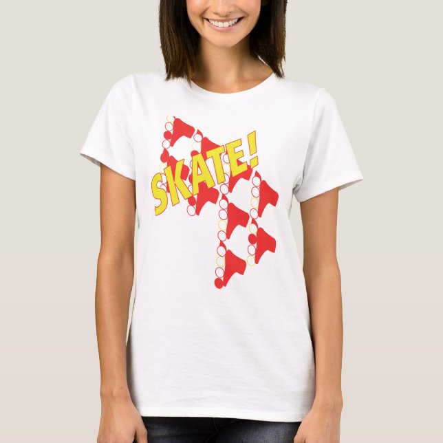 T-tröja: "Skridsko allt! ", T-shirt (Framsida)