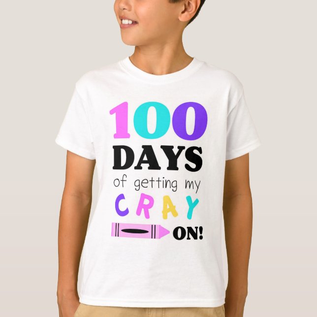 T-tröja som firar 100 dagar av dagiset t-shirt (Framsida)
