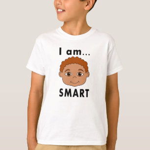 T-tröja som ler pojken mig SMART förmiddag Tee Shirt