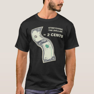 T-tröja som sträcker den allsmäktiga dollaren = t shirt