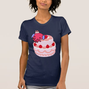 T-tröja - tårtaelefant - stor tårta t shirt
