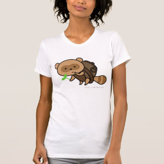 T-tröja - TeaKettle Tanuki med löv T-shirt