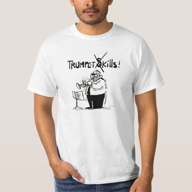 T-tröja: "trumpetexpertis ", tee shirt (Framsida)