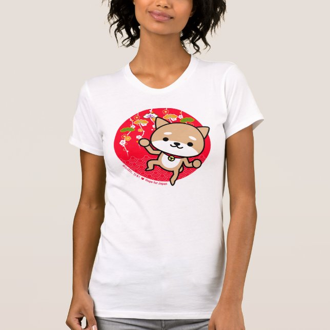 T-tröja - valp - röd japan tee (Framsida)