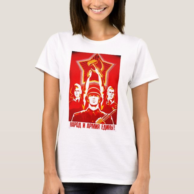T-tröjaarbetare av världen förenar t shirt (Framsida)