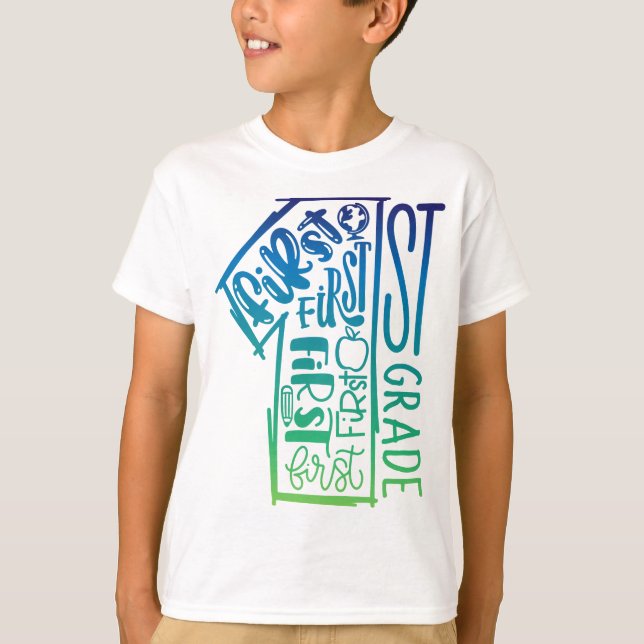 T-tröjor, 1 klass T-shirt, T Shirt (Framsida)