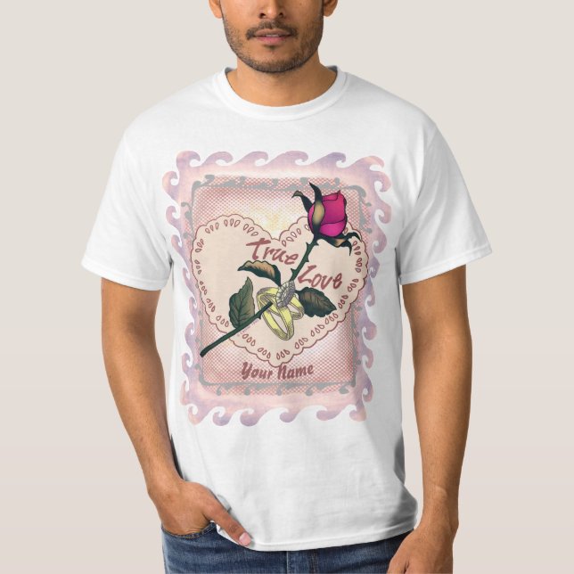 T-tröjor av äkta kärlek Ro Heart-anpassningsbar T Shirt (Framsida)
