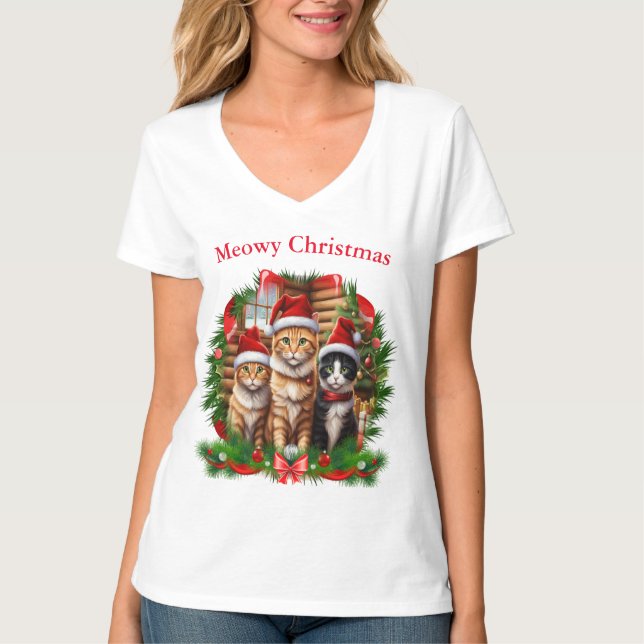 T-tröjor för Cute-jultomter T Shirt (Framsida)