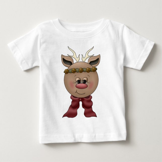 T-tröjor för Cute Reindeer Tee (Framsida)