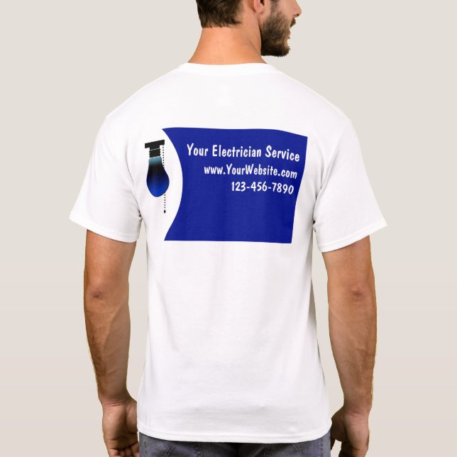 T-tröjor för elservering tee shirt (Baksida)