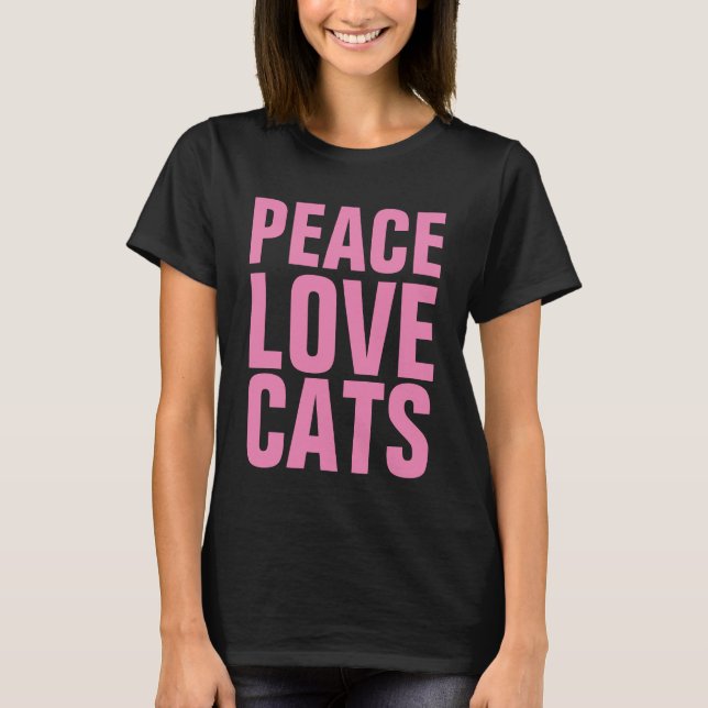T-tröjor för FREACE KÄRLEK CATS CAT T Shirt (Framsida)