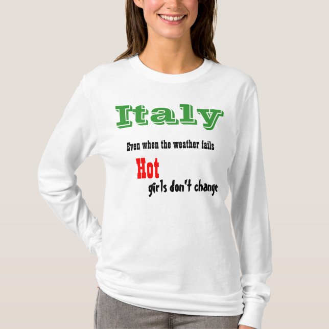 T-tröjor för hett av italien tee shirt (Framsida)