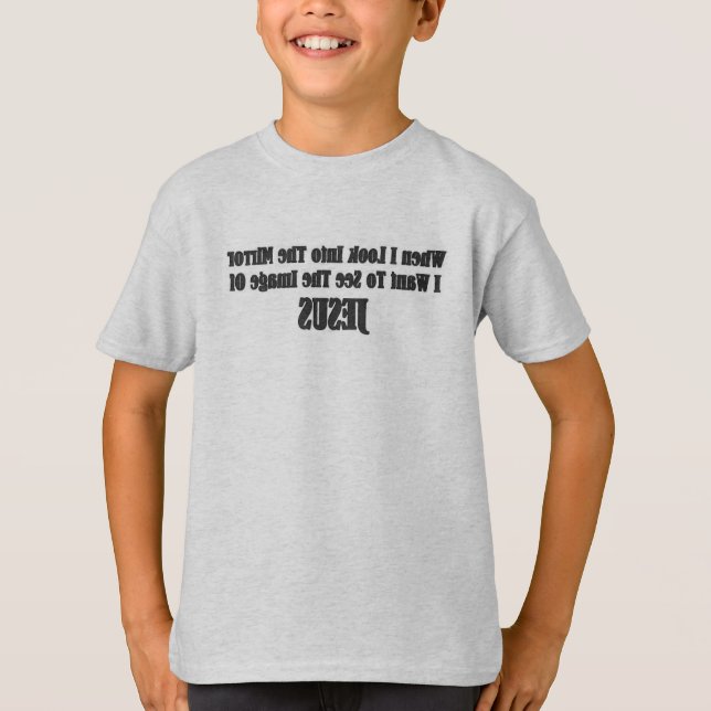 T-tröjor för reflektion i spegel t shirt (Framsida)