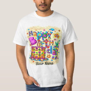 T-tröjor från grattis på födelsedagen Cake-födelse T Shirt